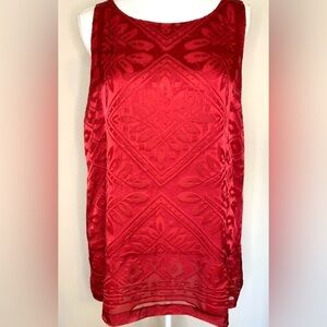 Max Studio Tunic Tank Red Women Boho Size Small to Medium Office
